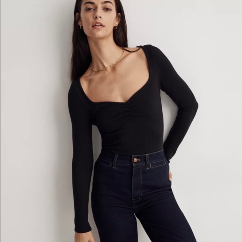 Madewell Ribbed Sweetheart Top - NWT